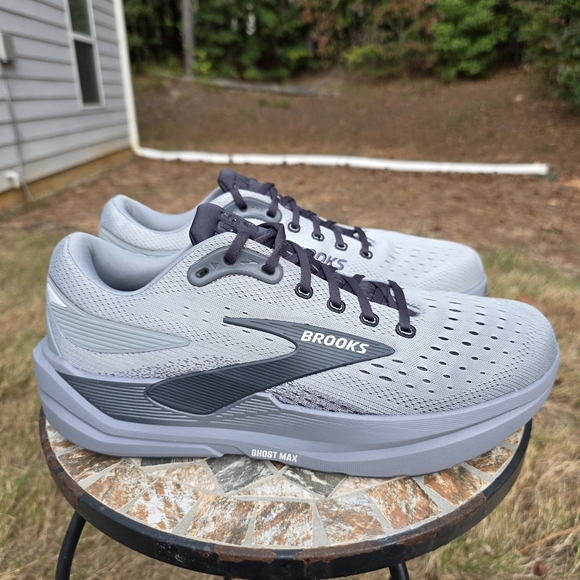Brooks Ghost Max 3 1104641D069 Primer Grey Running Shoes Mens Size 12.5D Worn 1x - Picture 1 of 9